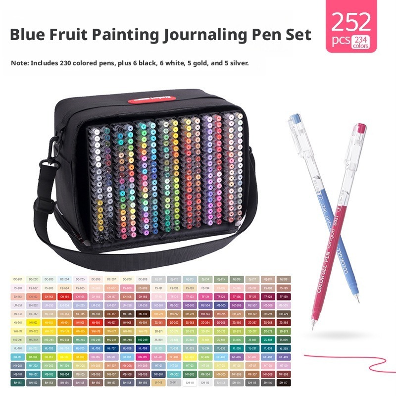 Correction Pen Fine - 252Pcs 234 Warna Set Pena Lukis