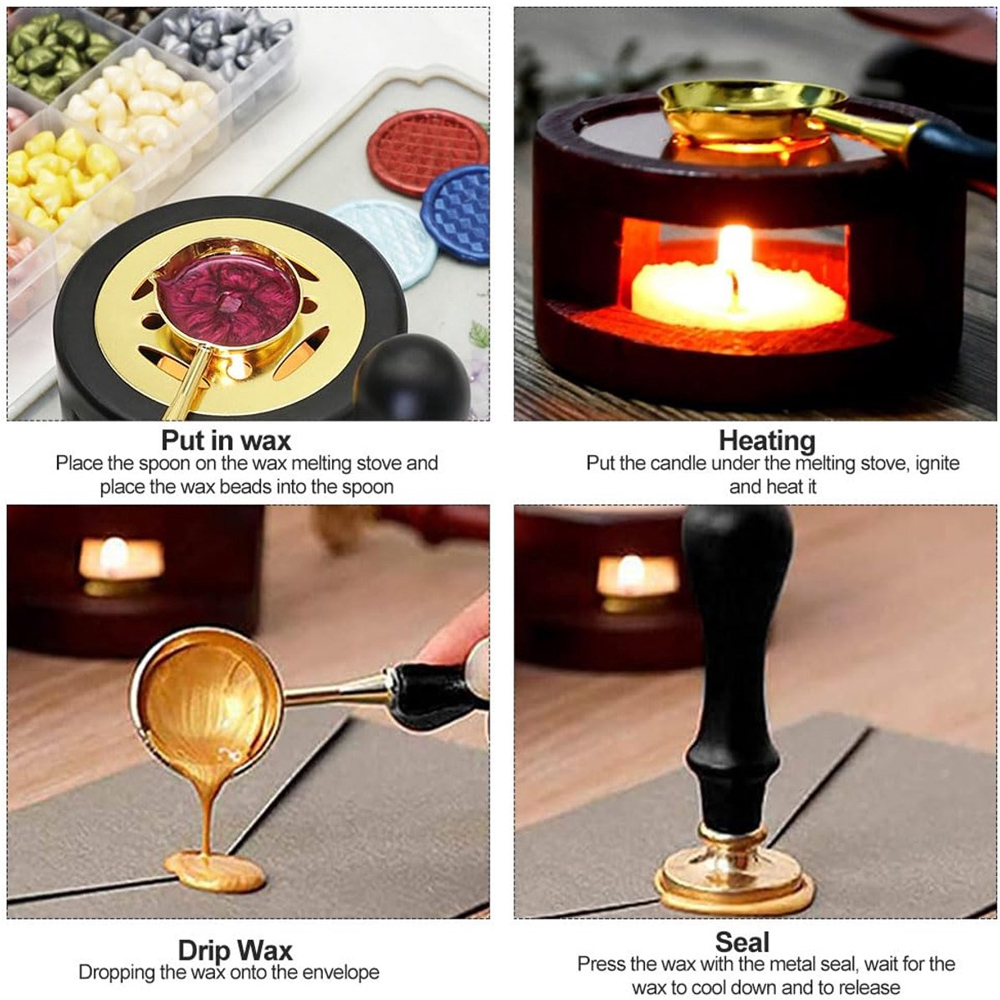 Kit Stempel Segel Lilin Kustom - Wax Seal Stamp Set ulasan dan harga