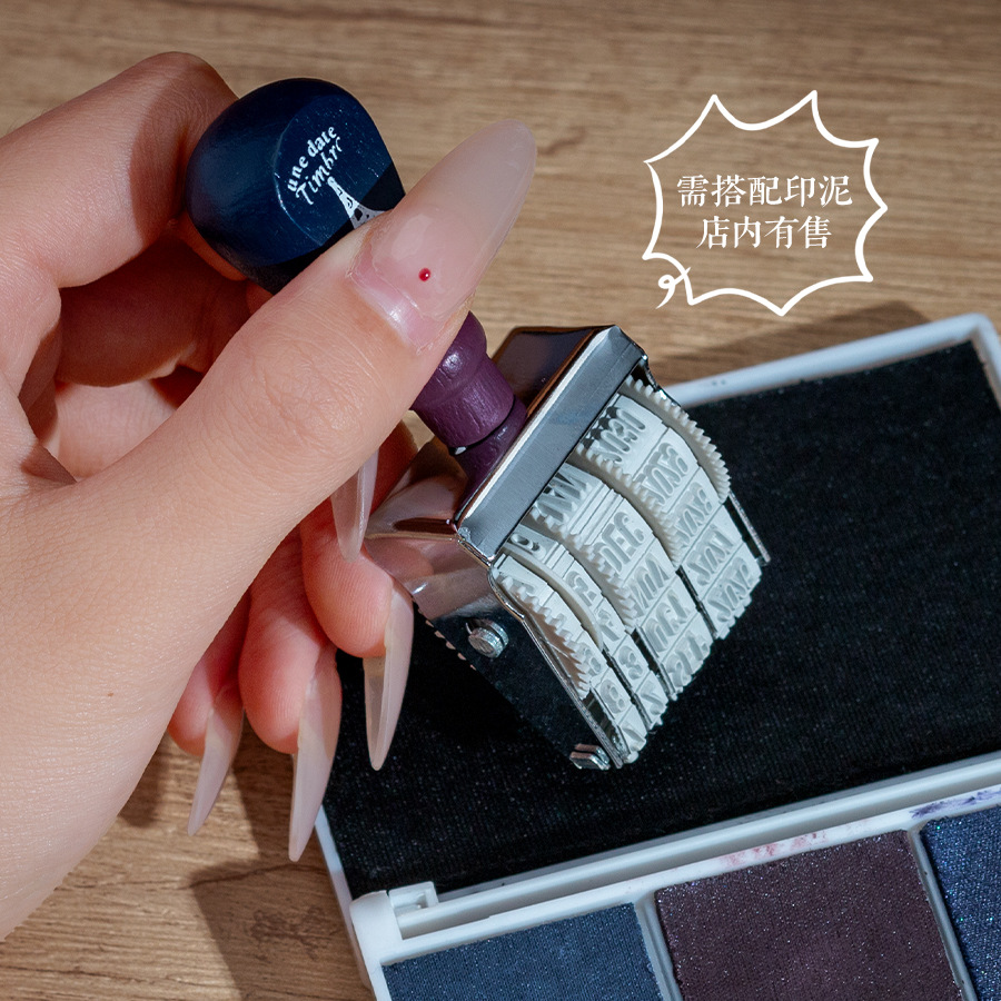 1 Buah Segel Tanggal Rol Kayu  - Rubber Date Stamp ulasan dan harga